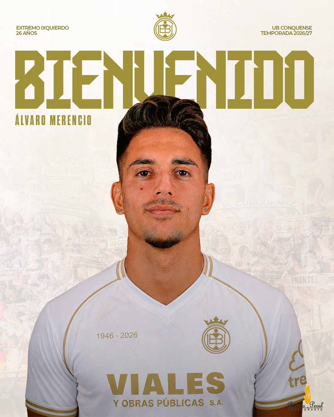 Álvaro Merencio, verticalidad y velocidad para la banda blanquinegra