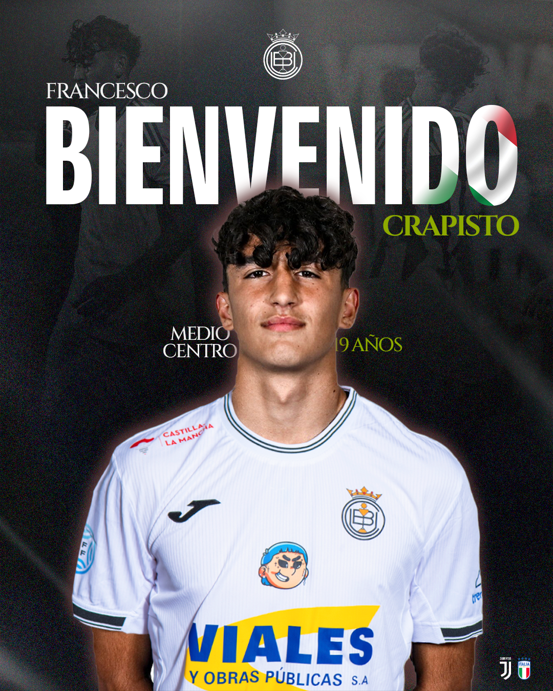 Francesco Crapisto llega cedido a la UB Conquense desde la Juventus