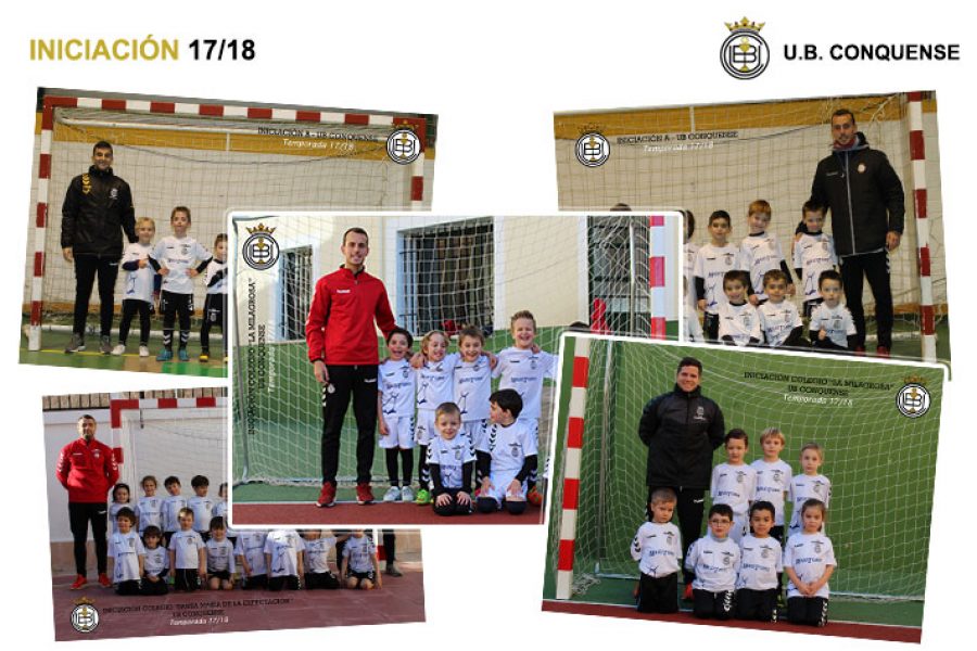 Equipos y niños de la Escuela de Futbol 2017/18 – Iniciación