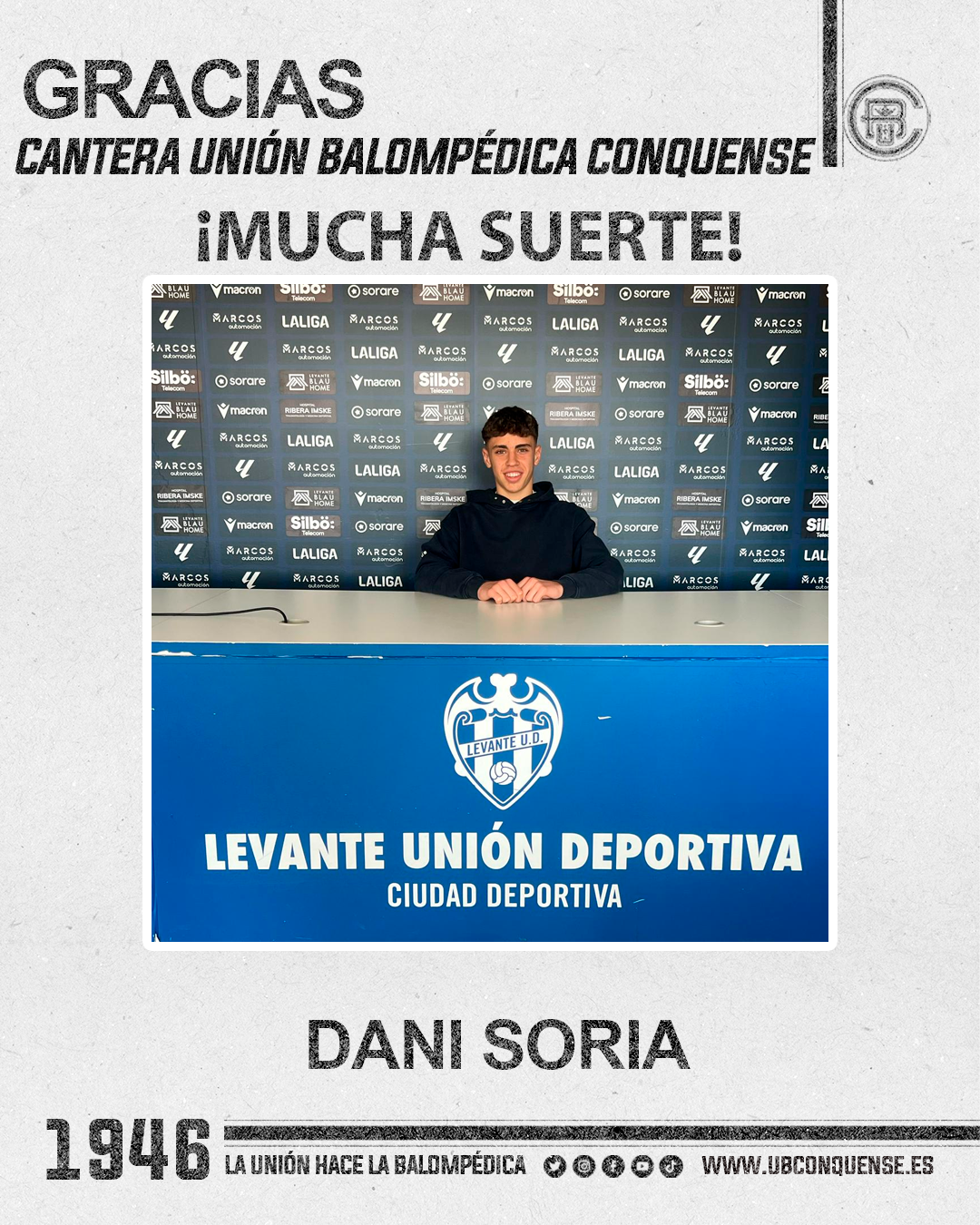 Comunicado: Dani Soria se marcha al Levante UD
